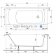 CERSANIT aкриловая прямоугольная ванна KORAT 150x70