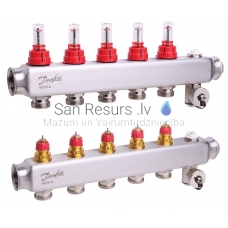 Danfoss SSM- 2F stainless steel manifold for floor heating with flow meters 2+2, 1'