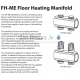 Danfoss FHF-ME3 manifold for floor heating without flow meters 3+3, 1'