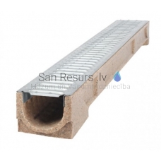 Bielbet polymer concrete channel with galvanized steel grid 1000mm
