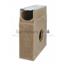 Bielbet polymer concrete channel with galvanized steel grid  360mm