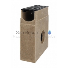 Bielbet polymer concrete channel with cast iron grid  360mm