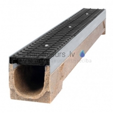Bielbet polymer concrete channel with cast iron grid 1000mm