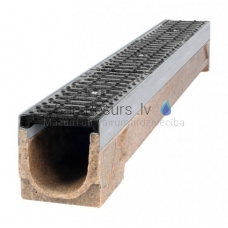 Bielbet polymer concrete channel with cast iron grid 1000mm