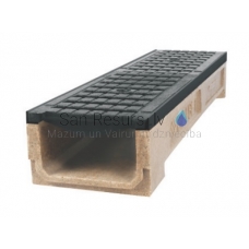 Bielbet polymer concrete channel with cast iron grid 1000mm