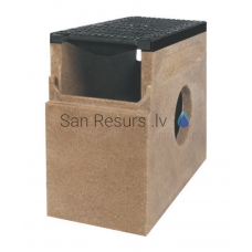 Bielbet polymer concrete channel with cast iron grid  370mm