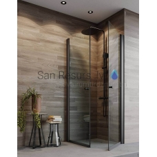 Shower door DUSCHY Corner Black black + transparent glass 80x200 cm