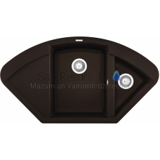 ELLECI кухонная раковина из каменной массы EASY CORNER Espresso 105.7X57.5 см