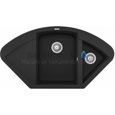 ELLECI кухонная раковина из каменной массы EASY CORNER Nero 105.7X57.5 см
