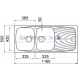 ELLECI stone mass kitchen sink MASTER 500 Avena 116x50 cm