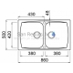 ELLECI stone mass kitchen sink LIVING 450 Avena 86x50 cm