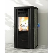 Cola air-heated pellet fireplace Pupilla Lux 12kW