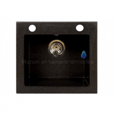 Stone mass kitchen sink ARGO 48.5x44cm (black granit)