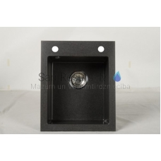 Stone mass kitchen sink RIGO 40.5x48.5cm (black granit)