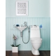 Gustavsberg WC tualetas 1500 Nautic Hygienic Flush 2/4l (vertikalus pajungimas) su standartiniu klozeto dangčiu