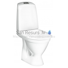 Gustavsberg WC toilet 1510 Nautic Hygienic Flush 2/4l (horizontal connection) with standard toilet seat