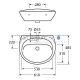 Gustavsberg sink 410360 Estetic C+ 610x485 (matt white)
