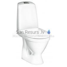 Gustavsberg WC tualetas 1510 Nautic Hygienic Flush C+ 2/4l (horizontalus pajungimas) su Soft Close klozeto dangčiu