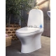 Gustavsberg WC tualetas 8300 Estetic C+ 2/4l (horizontalus pajungimas) su kietu klozeto dangčiu