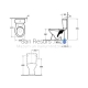 Gustavsberg Saval 3.0 WC tualetas vertikalus pajungimas be klozeto dangčio ir bakelio