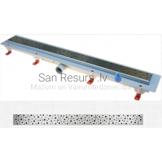 HACO linear floor drain PLZ 650 SM square mat