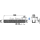 Drainage channel Hauraton Recyfix PRO 100, class B 125, Type 01 with GUGI­G rating made of PA­GF, MW 15/25 mm, 1m