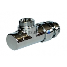 HERZ DE LUXE shut-off valve RL-1, axial 1/2' M22x1.5 (chrome)