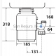 InSinkErator 66 garbage Disposal 0.98 ml
