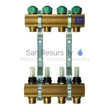 KAN manifold for floor heating 1' with flow meters and servomotors ( 2 circuit)