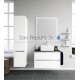 KAME CITY tall cabinet (shiny white/shiny white) 1600x354x350 mm