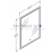 KAME mirror 60 with LED LOTUS 800x600 mm