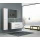 KAME ADAGIO tall cabinet (matt white/Bardolino oak) 1600x350x350 mm