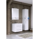 KAME ADAGIO tall cabinet (matt white/gray ash) 1600x350x350 mm