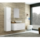 KAME ADAGIO tall cabinet (matt white/gray ash) 1600x350x350 mm