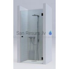 KAME shower door MODEL 01 90x200 transparent glass + black L/R