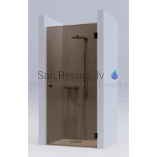 KAME shower door MODEL 01 90x200 brown glass + black L/R