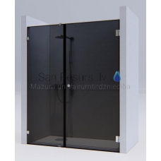 KAME shower door-enclosure MODEL 03 190x200 gray glass + black L/R