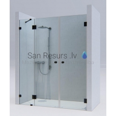 KAME shower door-enclosure MODEL 05 230x200 transparent glass + black L/R