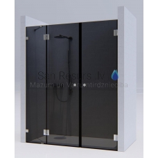 KAME shower door-enclosure MODEL 05 230x200 gray glass + black L/R