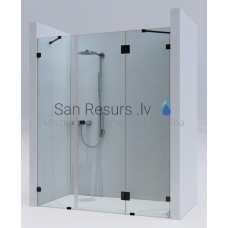 KAME shower door-enclosure MODEL 06 240x200 transparent glass + black L/R