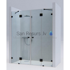 KAME shower door-enclosure MODEL 07 290x200 transparent glass + black