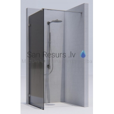 KAME shower wall MODEL 14 120x200 gray glass + black