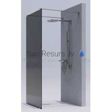 KAME shower wall MODEL 15 200x200 gray glass + black