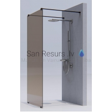 KAME shower wall MODEL 15 200x200 brown glass + black