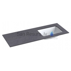 KAME HPL sink with table top (black moon) 10x1200x465 mm