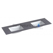 KAME HPL sink with table top (black moon) 10x1600x465 mm