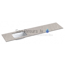 KAME HPL sink with table top (gray moon) 10x2000x465 mm