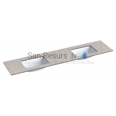 KAME HPL sink with table top (gray moon) 10x2000x465 mm