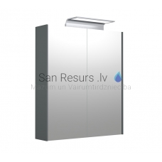 KAME D-LINE mirror cabinet with LED WAVE 60 (matt gray) 700x600x136 mm