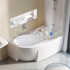 RAVAK asymmetric acrylic bathtub Rosa 95 R 160x95 cm